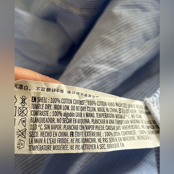 English factory striped flowy blouse-XS - Picture 6 of 9